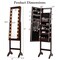 Freestanding Jewelry Organizer Cabinet Armoire with LED Lights and Full Length Mirror